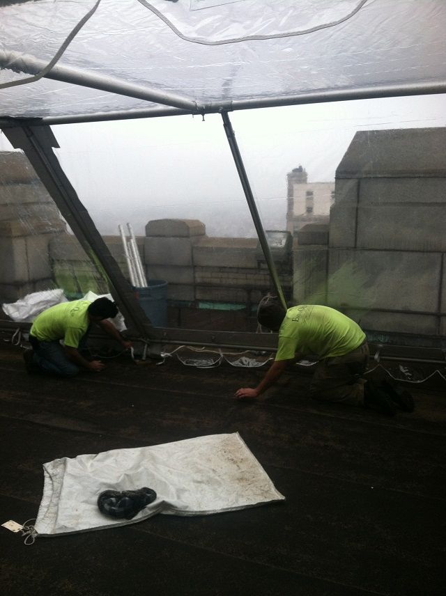 Tent on Roof Philadelphia Installation