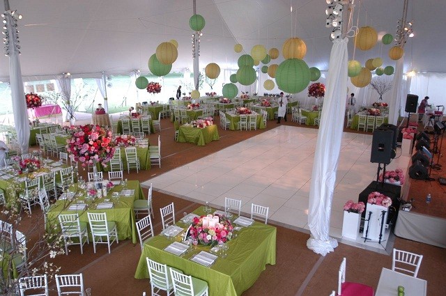 White Dance Floor under Pole Tent Philadelphia