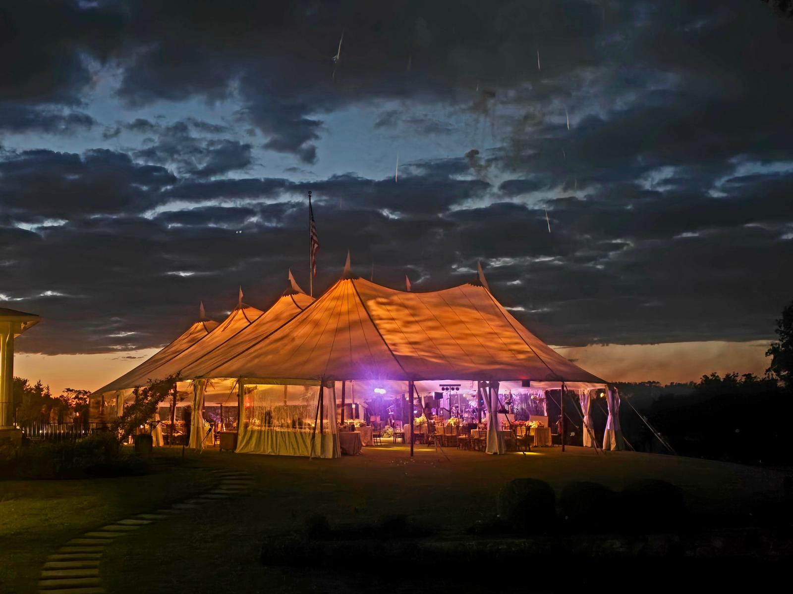 Sailcloth tent interior